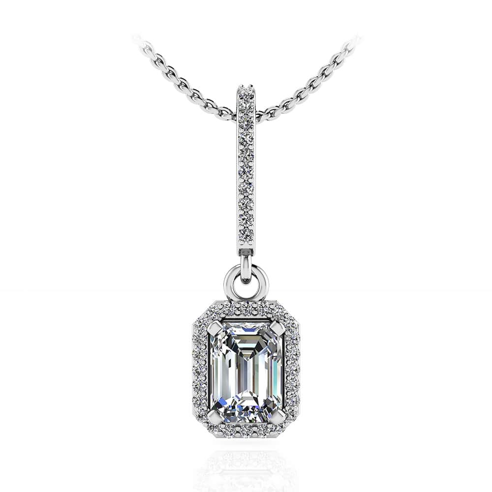 Ravishing Emerald Cut Diamond Pendant