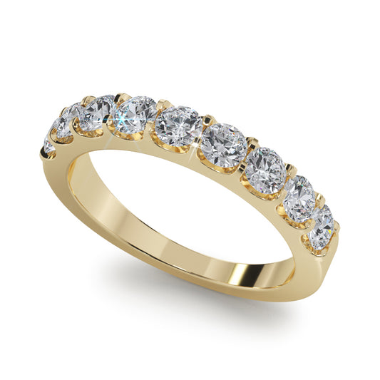 Shared Prong Diamond Anniversary Ring