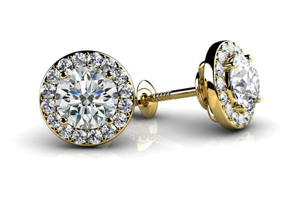 Circle Designer Diamond Studs Earrings