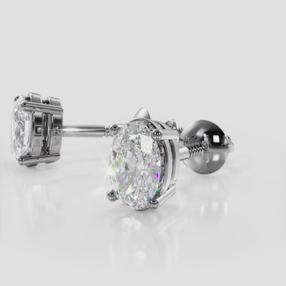 Oval Opulence Diamond Studs Earrings