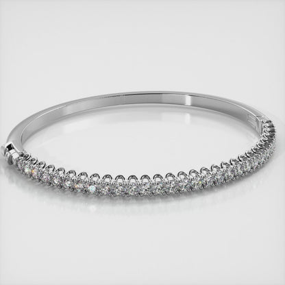 Unique Prong Diamond Bangle Bracelet