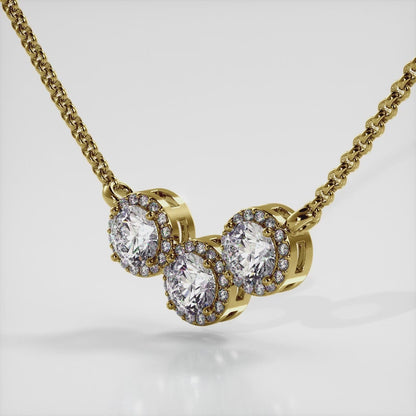 Triple V Shape Brilliance Diamond Necklace