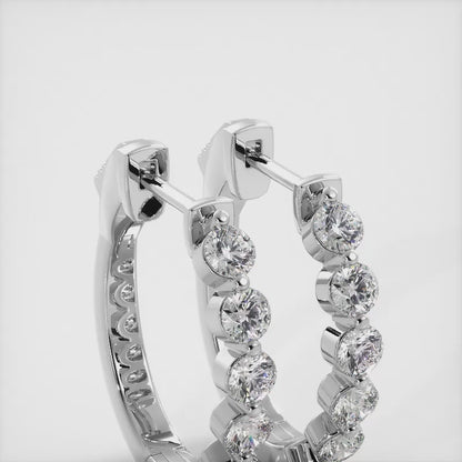 Elegant Oval Hoop Earrings