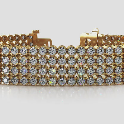 Four Row Diamond Bracelet