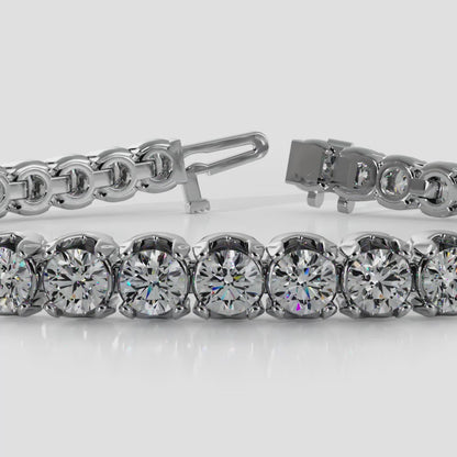 Royal Charm Diamond Tennis Bracelet with Crown Setting