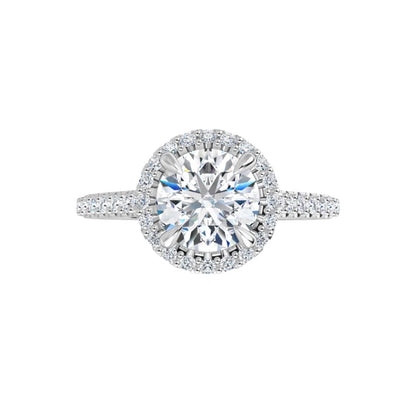 Blazing Round Engagement Ring