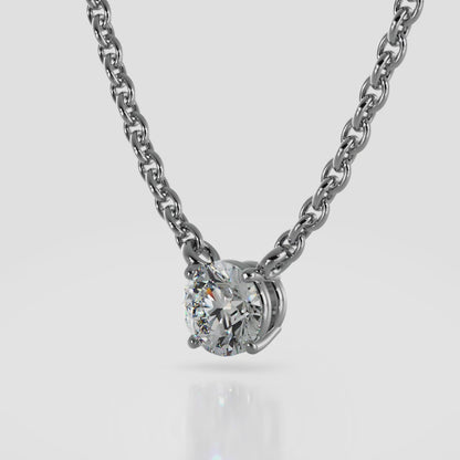 Round Brilliant Diamond Solitaire Pendant