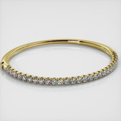 Tulip Edge Diamond Bangle Bracelet