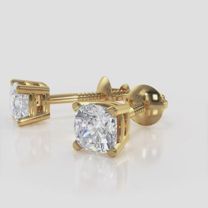 Cushion Cut Diamond Studs