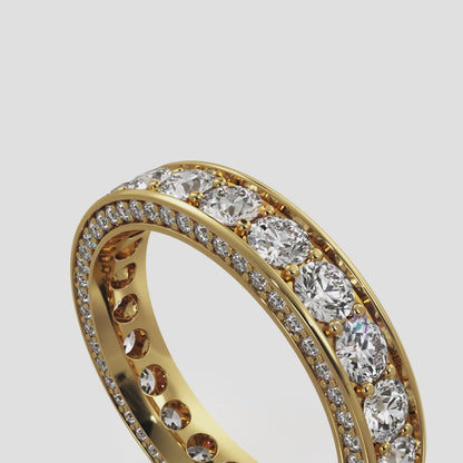 Brilliant Eternity Ring With Side Stones