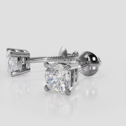 Cushion Cut Diamond Studs