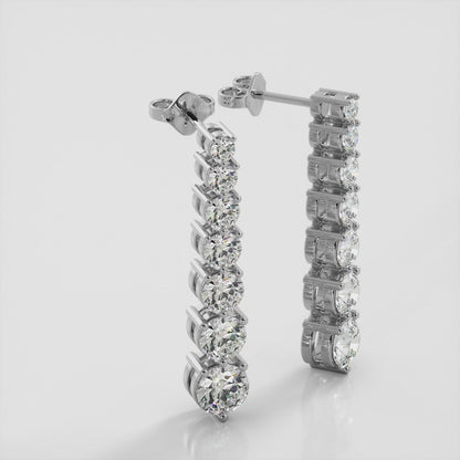 Prong Set Diamond Cascade Earrings