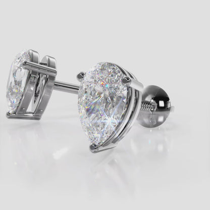 Radiant Romance Pear Shaped Studs Earrings