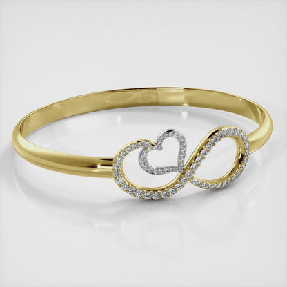 Infinite Love Diamond Heart Bangle Bracelet