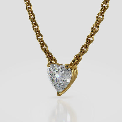 Solitaire Heart Diamond Pendant